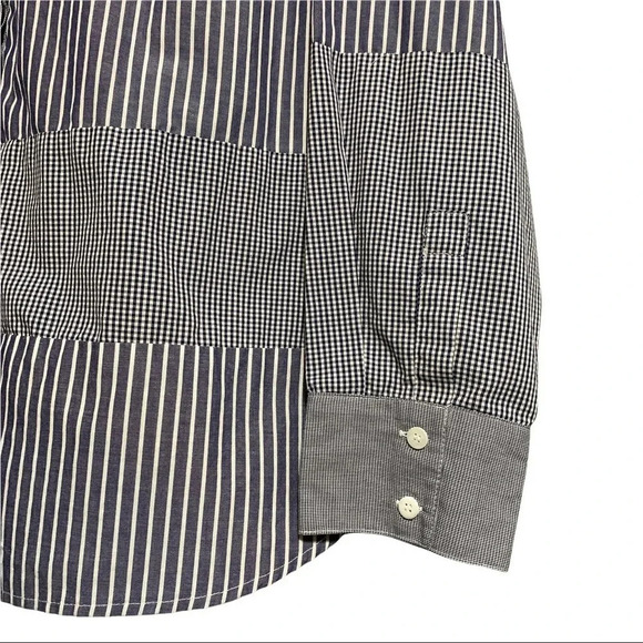 Worth Striped Checkered Block Long Sleeve Button Down Shirt Size X-Large - Picture 5 of 8